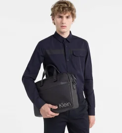 Calvin Klein Porte ordinateur homme toile enduite*Homme Sacs Besace