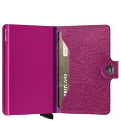 Secrid Porte-cartes cuir texture Miniwallet Crisple*Femme Porte-Cartes Femme