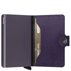 Secrid Porte-cartes cuir texture Miniwallet Crisple*Femme Porte-Cartes Femme