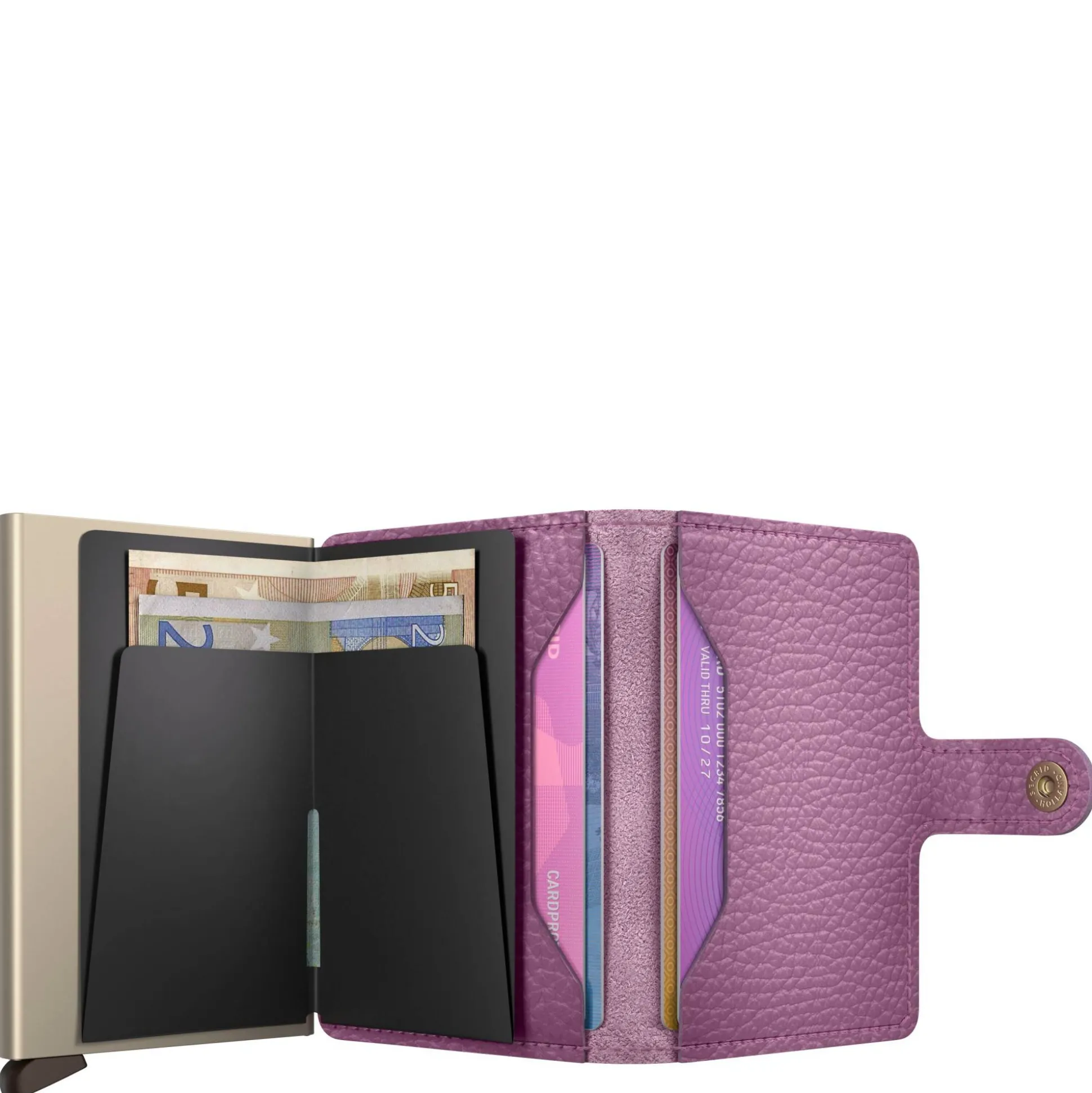 Secrid Porte-cartes Miniwallet Pebble cuir graine*Femme Porte-Cartes Femme