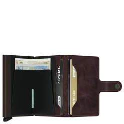 Secrid Porte-cartes Miniwallet Vintage cuir effet vieilli*Homme Portefeuilles Homme|Porte-Cartes Homme
