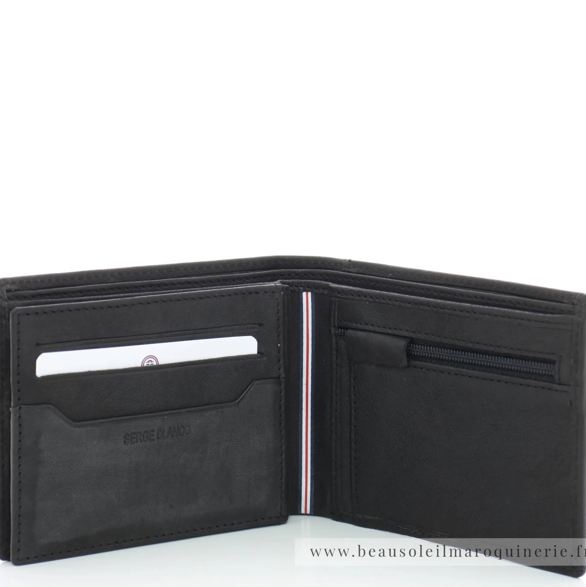 Serge Blanco Porte-cartes porte monnaie en cuir Anchorage*Homme Porte-Cartes Homme