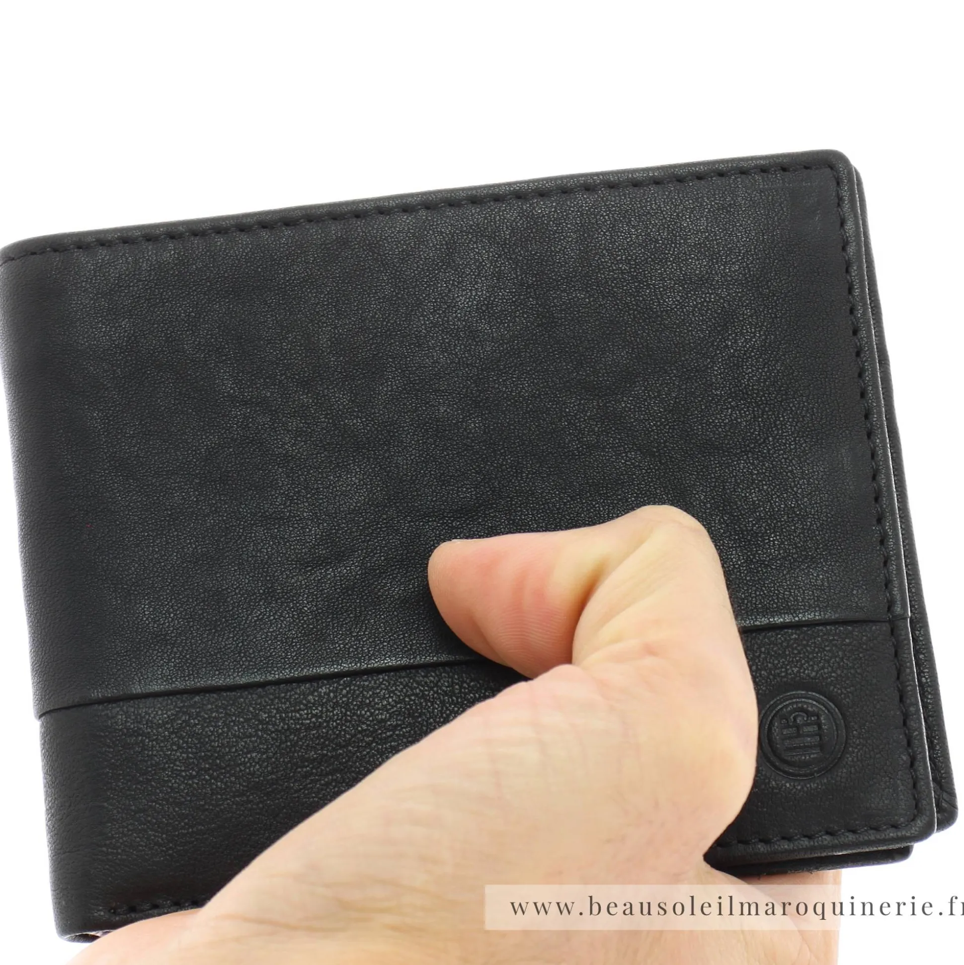 Serge Blanco Porte-cartes porte monnaie en cuir Anchorage*Homme Porte-Cartes Homme