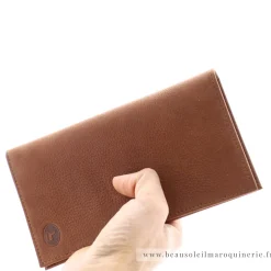 Frandi Porte-chequier en cuir de vachette Nubuck*Femme Porte-Chéquier Femme