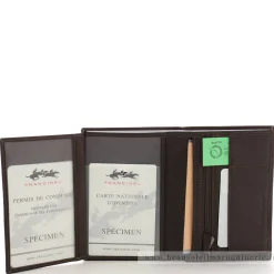 Francinel Portefeuille 2 volets en cuir gras Pialota*Homme Portefeuilles Homme