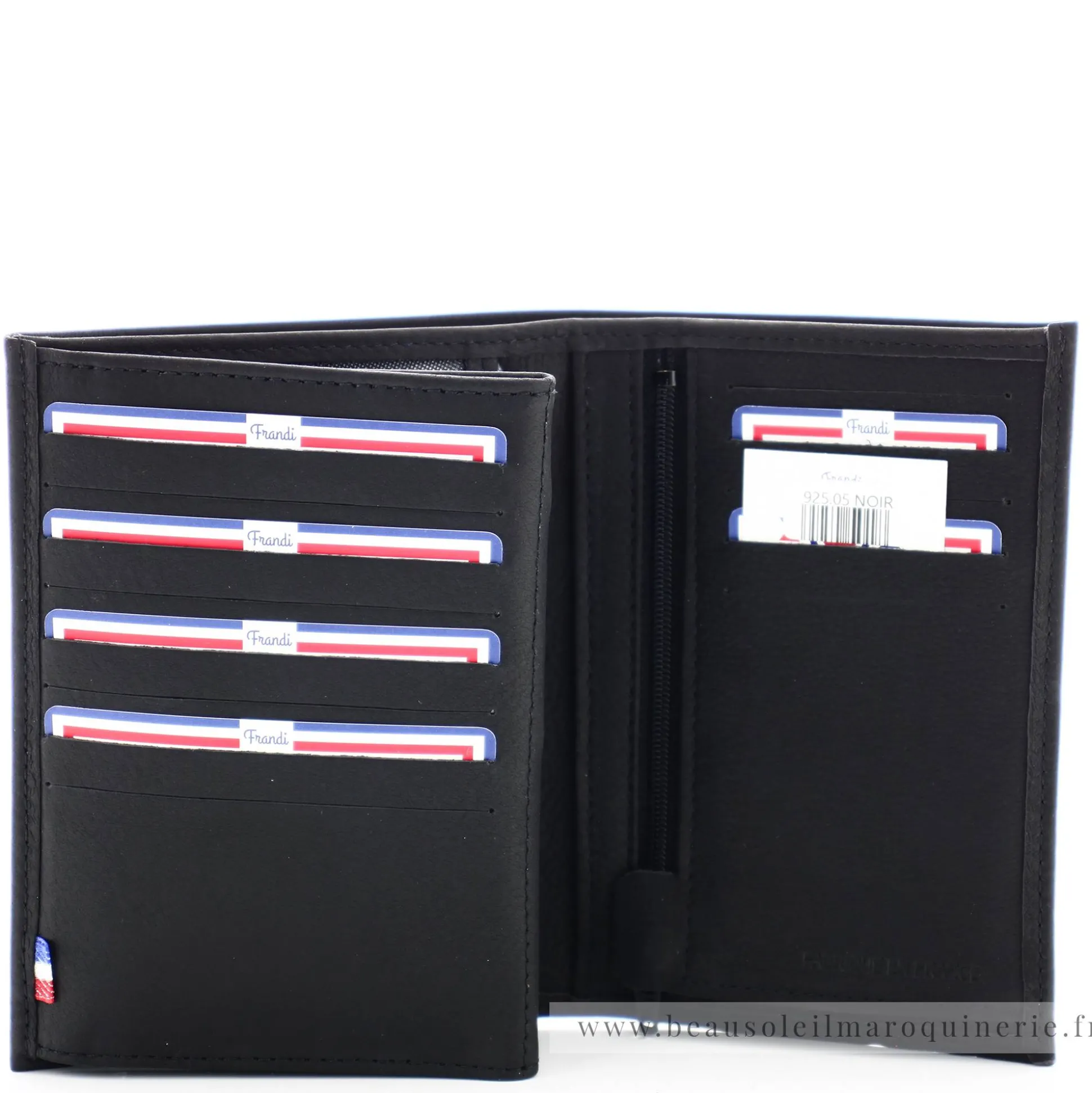 Frandi Portefeuille 3 volets en cuir Authentique*Homme Portefeuilles Homme