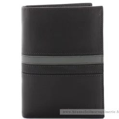 David William Portefeuille 2 volets Roussere detail bandes*Homme Portefeuilles Homme