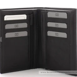 David William Portefeuille 2 volets Roussere detail bandes*Homme Portefeuilles Homme