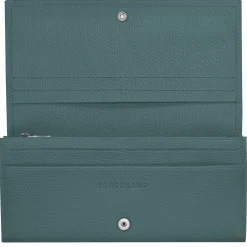 Longchamp Portefeuille a rabat effet graine Le Roseau*Femme Portefeuilles Femme