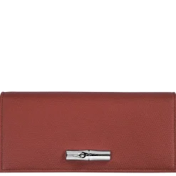 Longchamp Portefeuille a rabat effet graine Le Roseau*Femme Portefeuilles Femme