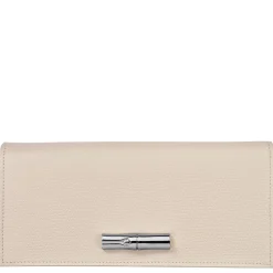 Longchamp Portefeuille a rabat effet graine Le Roseau*Femme Portefeuilles Femme