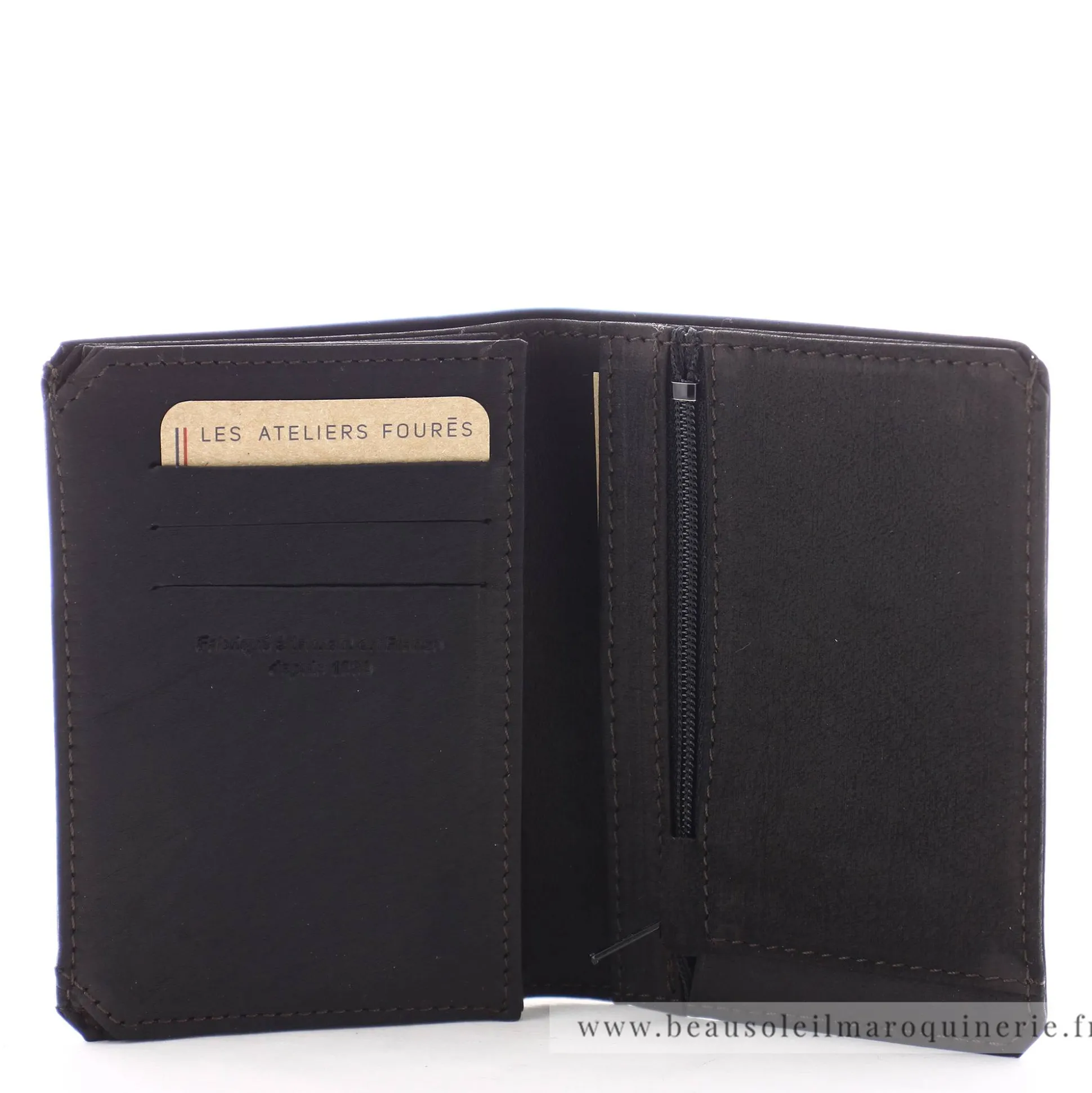 Les Ateliers Foures Portefeuille Achille rabat cartes Baroudeur*Homme Portefeuilles Homme