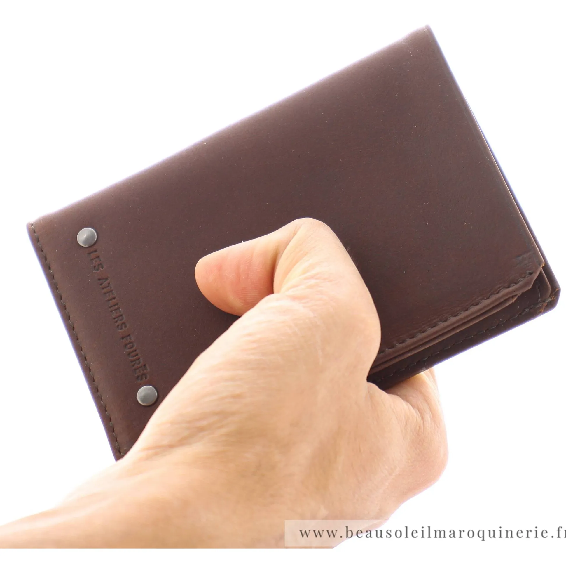 Les Ateliers Foures Portefeuille Achille rabat cartes Baroudeur*Homme Portefeuilles Homme