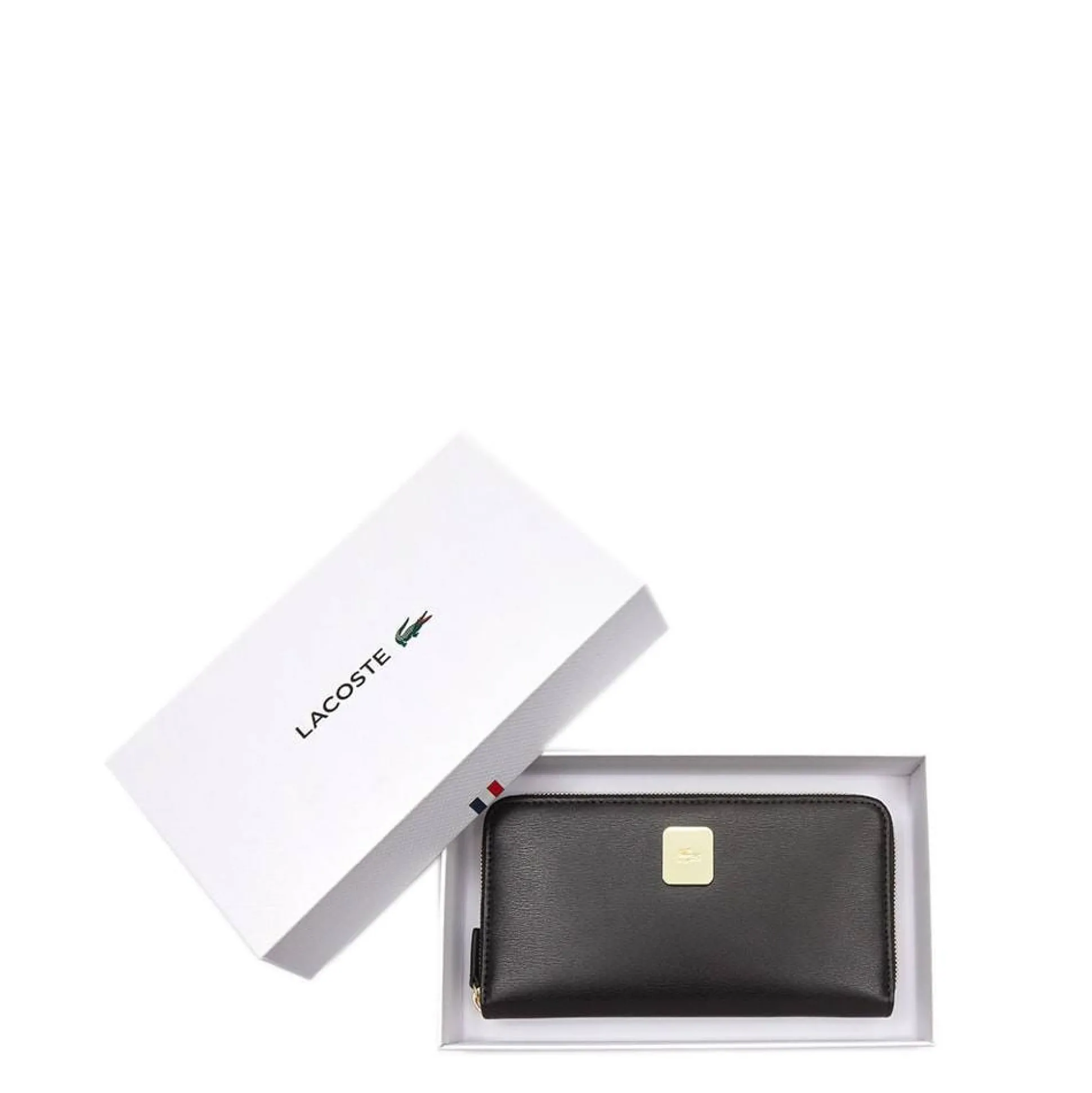 Lacoste Portefeuille Amelia en cuir plaque gravee*Femme Portefeuilles Femme