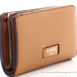 Lancel Portefeuille compact Ninon zippe en cuir graine*Femme Portefeuilles Femme