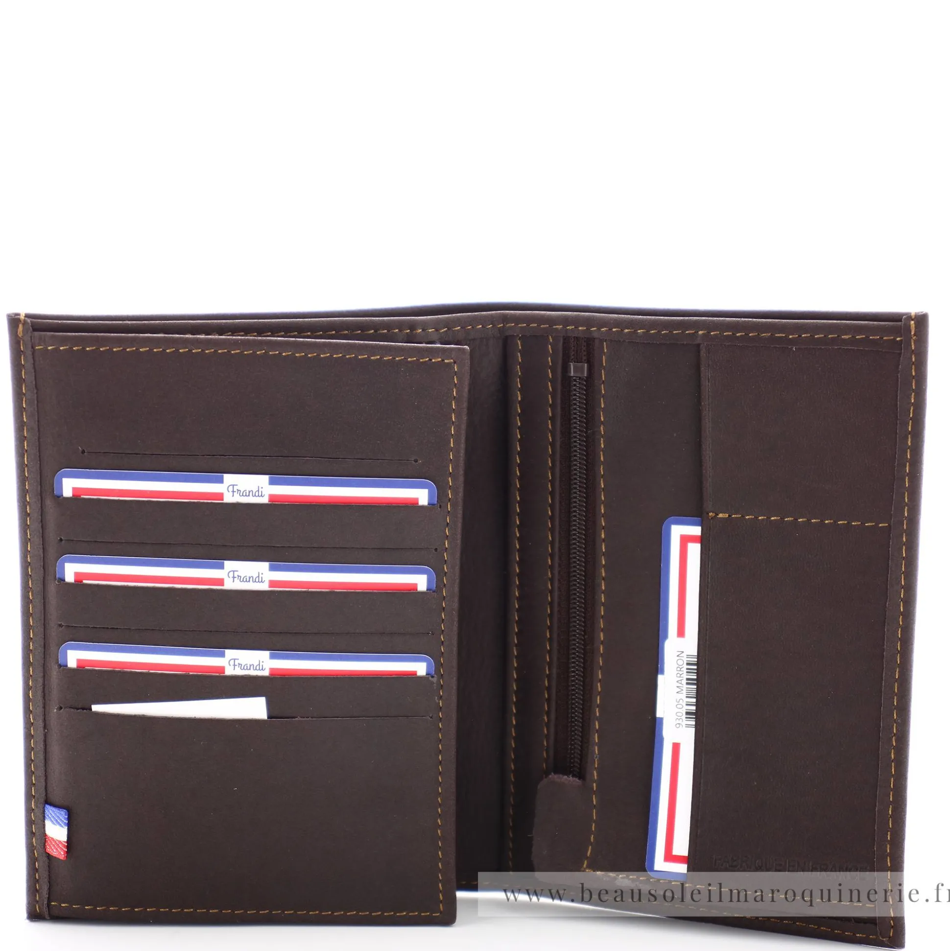 Frandi Portefeuille cuir Authentique 2 volets*Homme Portefeuilles Homme