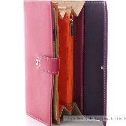 Francinel Portefeuille cuir multicolore a rabat Casual*Femme Tout En Un Femme|Portefeuilles Femme