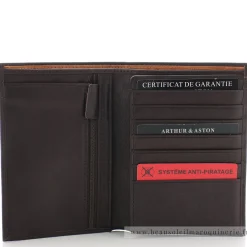 Arthur Aston Portefeuille en cuir de vachette plonge Ennis*Homme Portefeuilles Homme