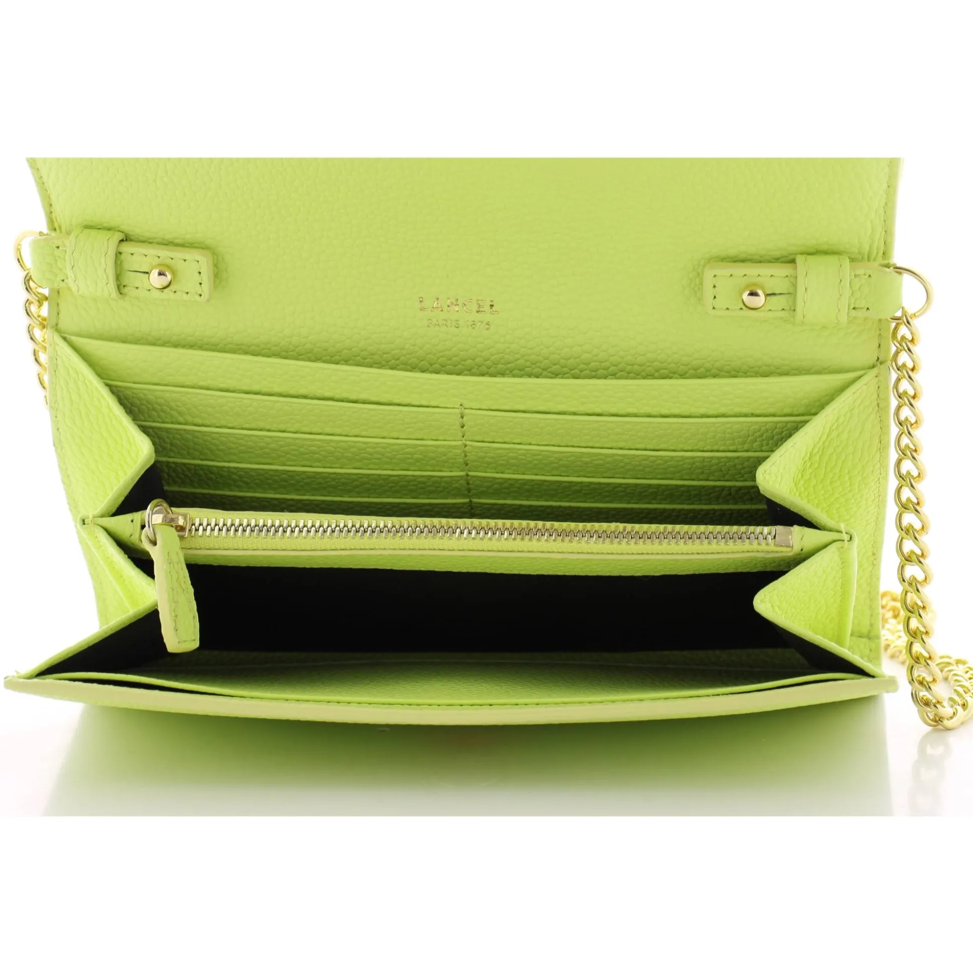 Lancel Portefeuille Ninon cuir graine avec bandouliere*Femme Portefeuilles Femme