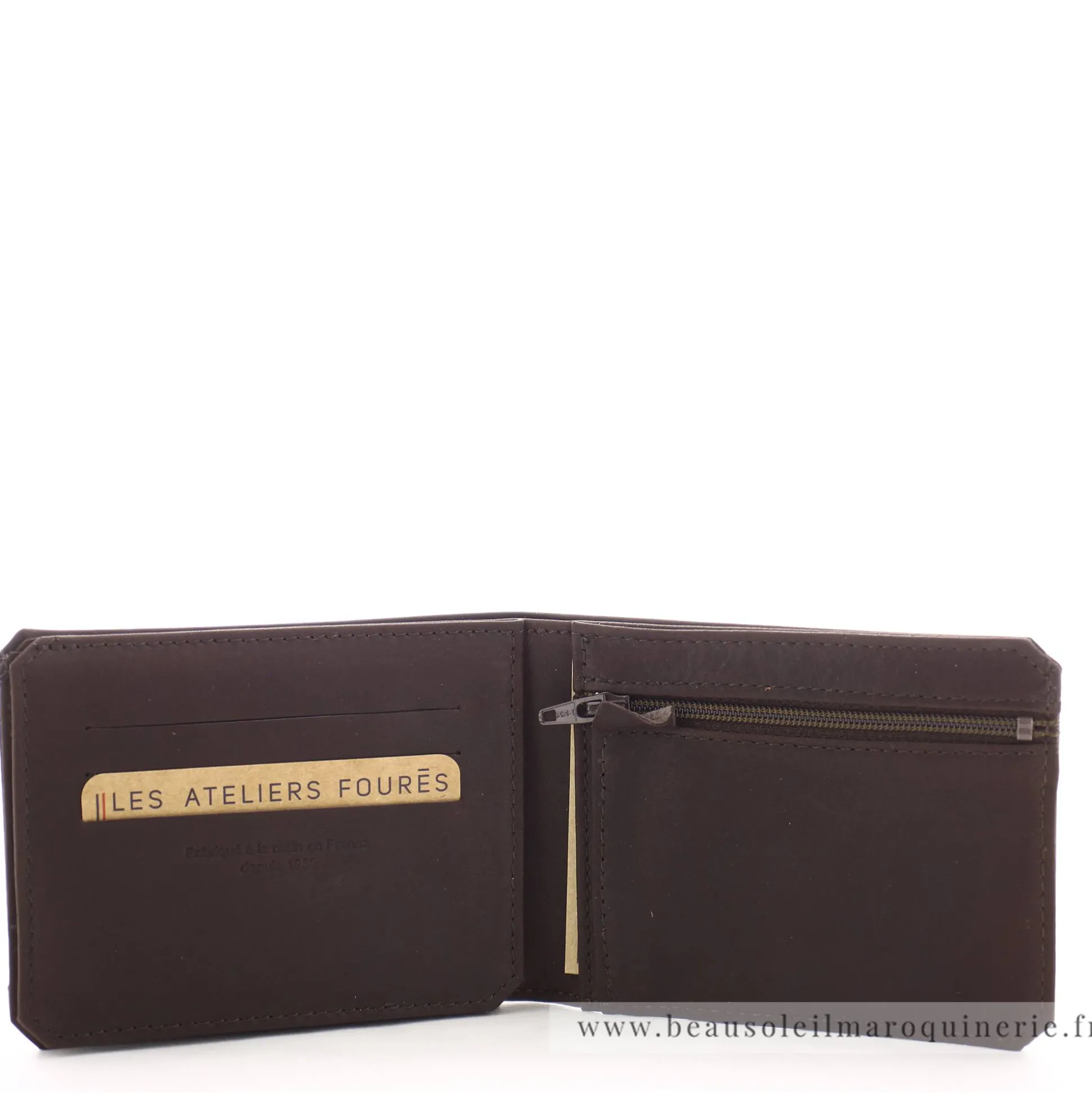 Les Ateliers Foures Portefeuille Ulysse Baroudeur rabat vers le haut*Homme Portefeuilles Homme