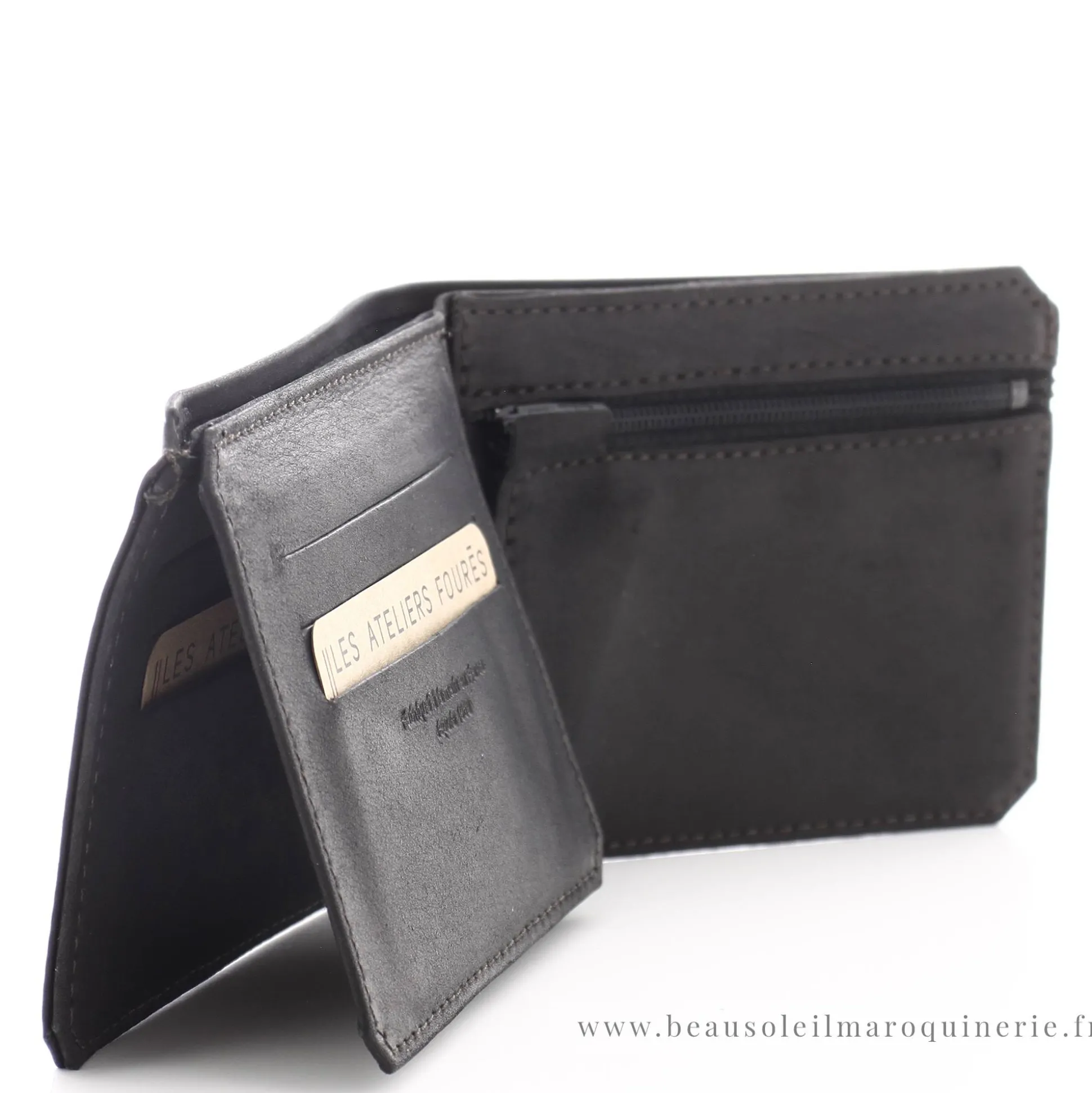 Les Ateliers Foures Portefeuille Ulysse Baroudeur rabat vers le haut*Homme Portefeuilles Homme