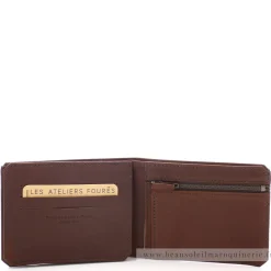 Les Ateliers Foures Portefeuille Ulysse Baroudeur rabat vers le haut*Homme Portefeuilles Homme