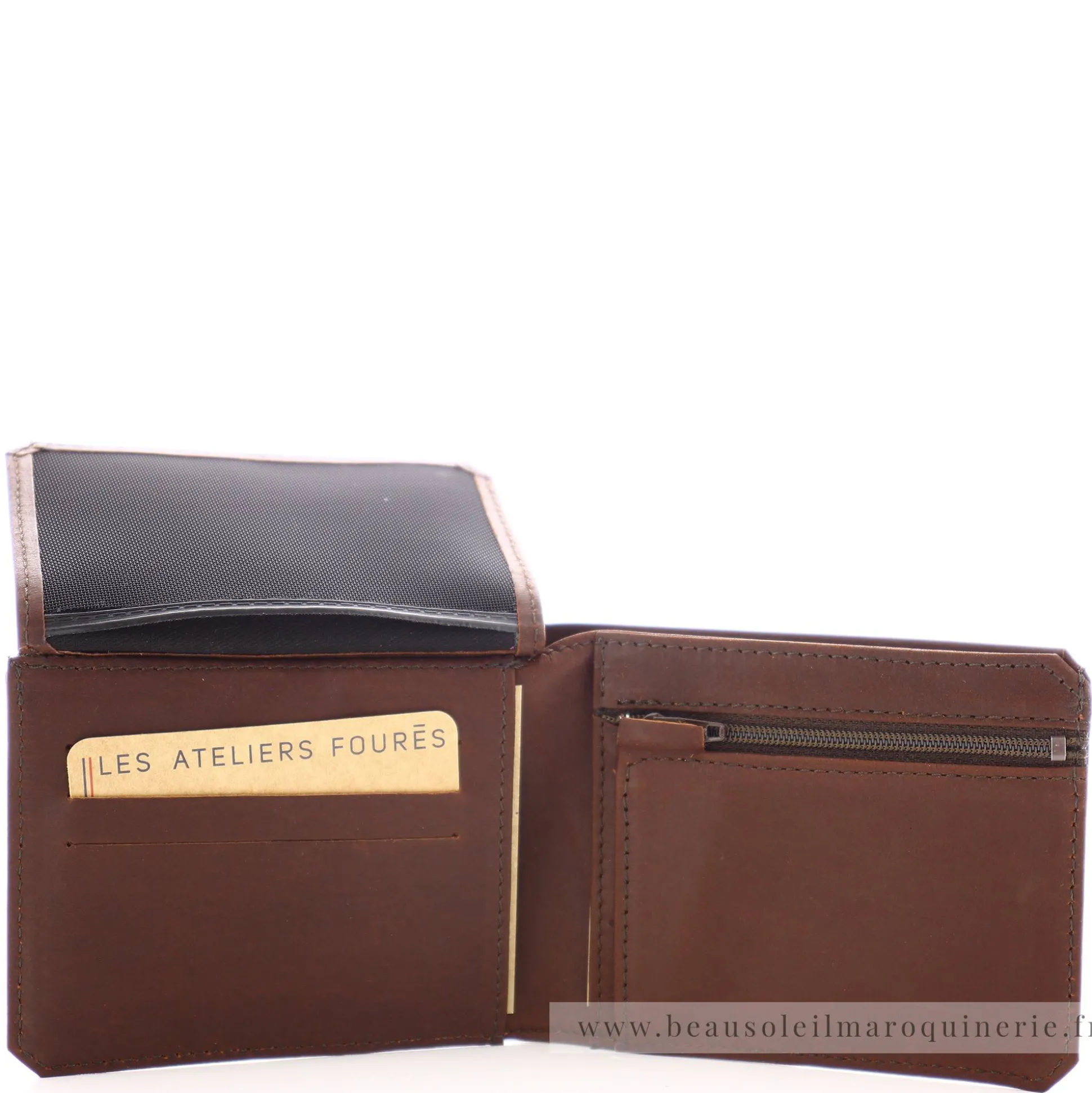 Les Ateliers Foures Portefeuille Ulysse Baroudeur rabat vers le haut*Homme Portefeuilles Homme