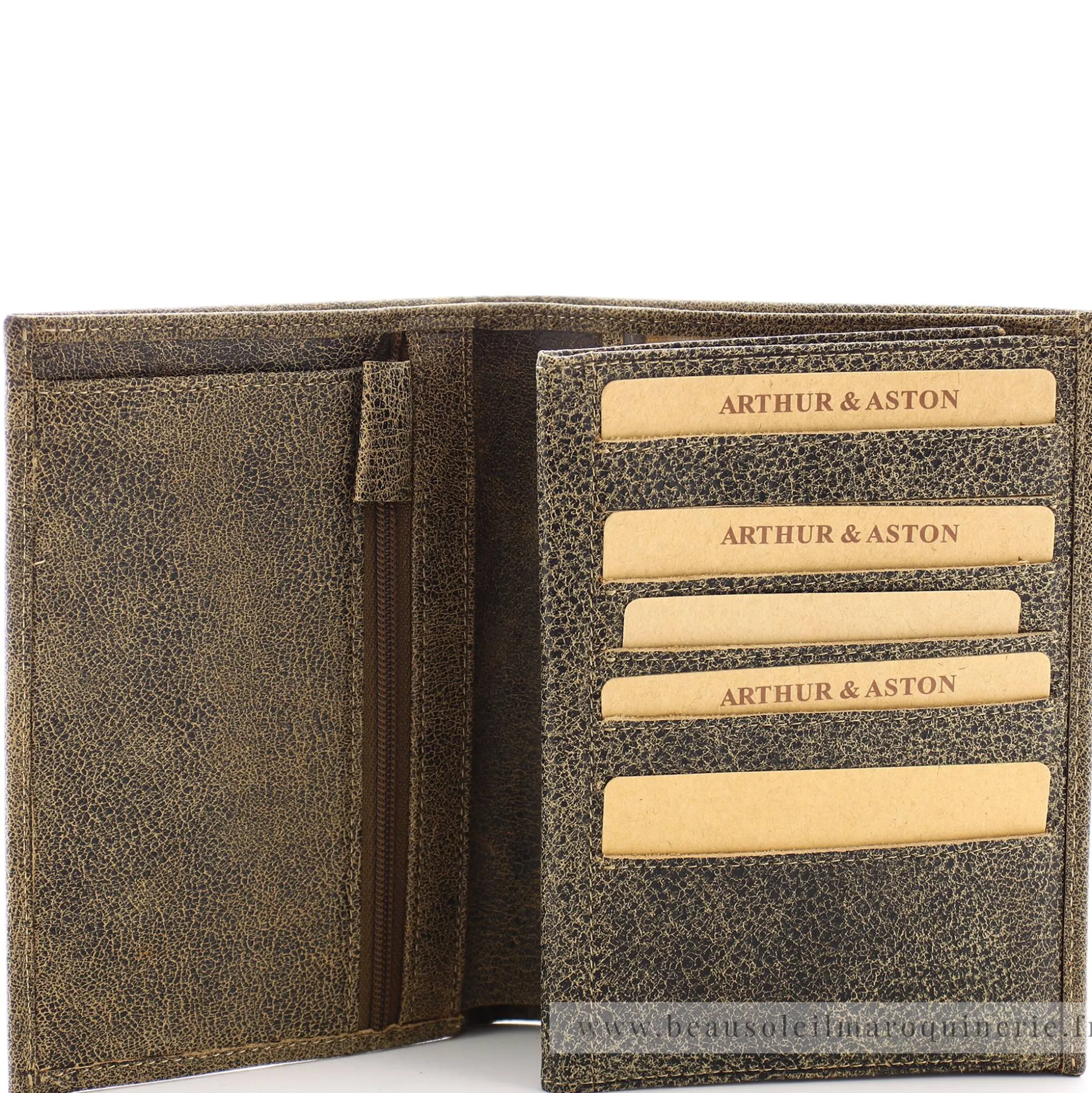 Arthur Aston Portefeuille vintage cuir destroy Cristiano*Homme Portefeuilles Homme