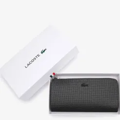 Lacoste Portefeuille zippe Chantaco en cuir*Femme Portefeuilles Femme