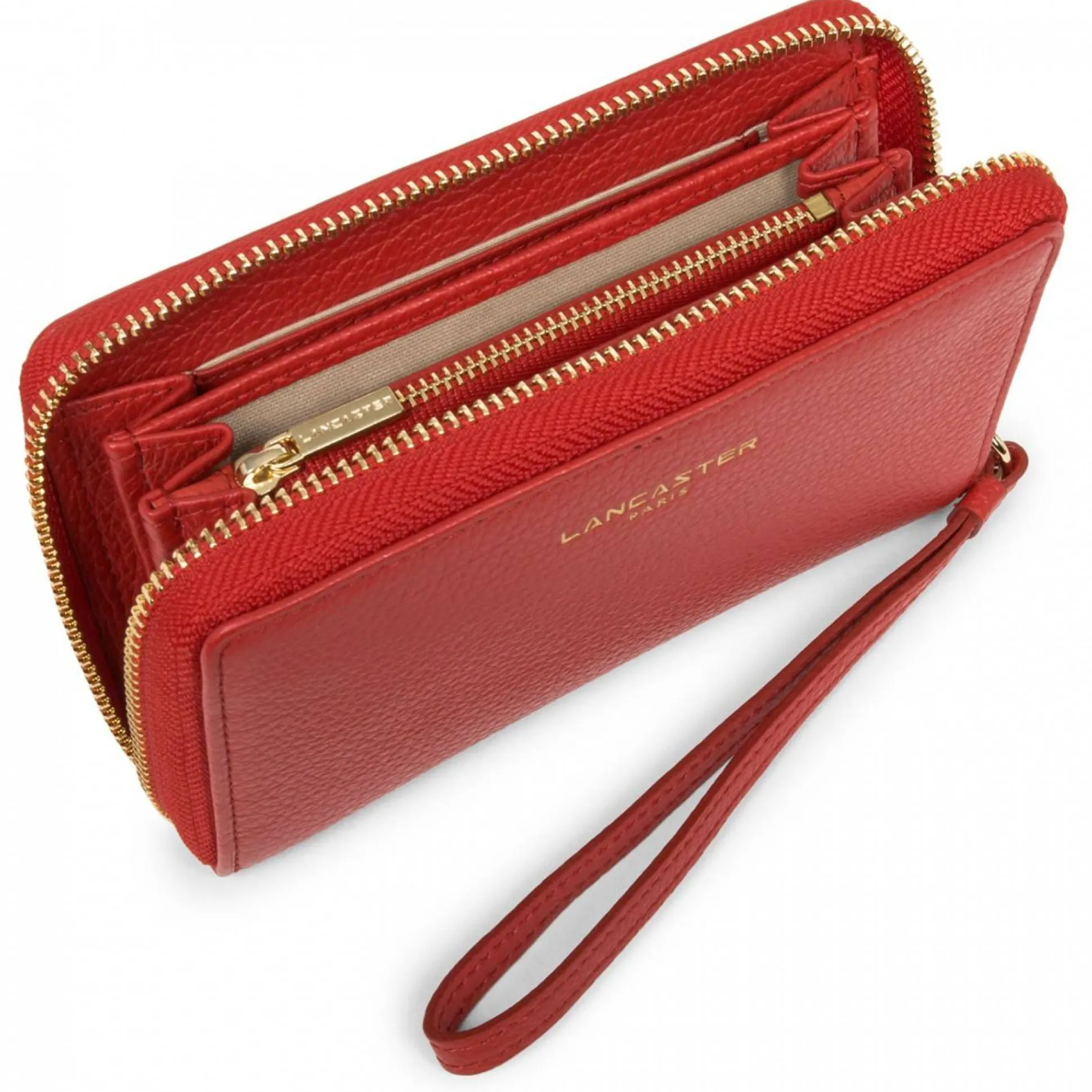 Lancaster Portefeuille zippe Dune en cuir*Femme Portefeuilles Femme
