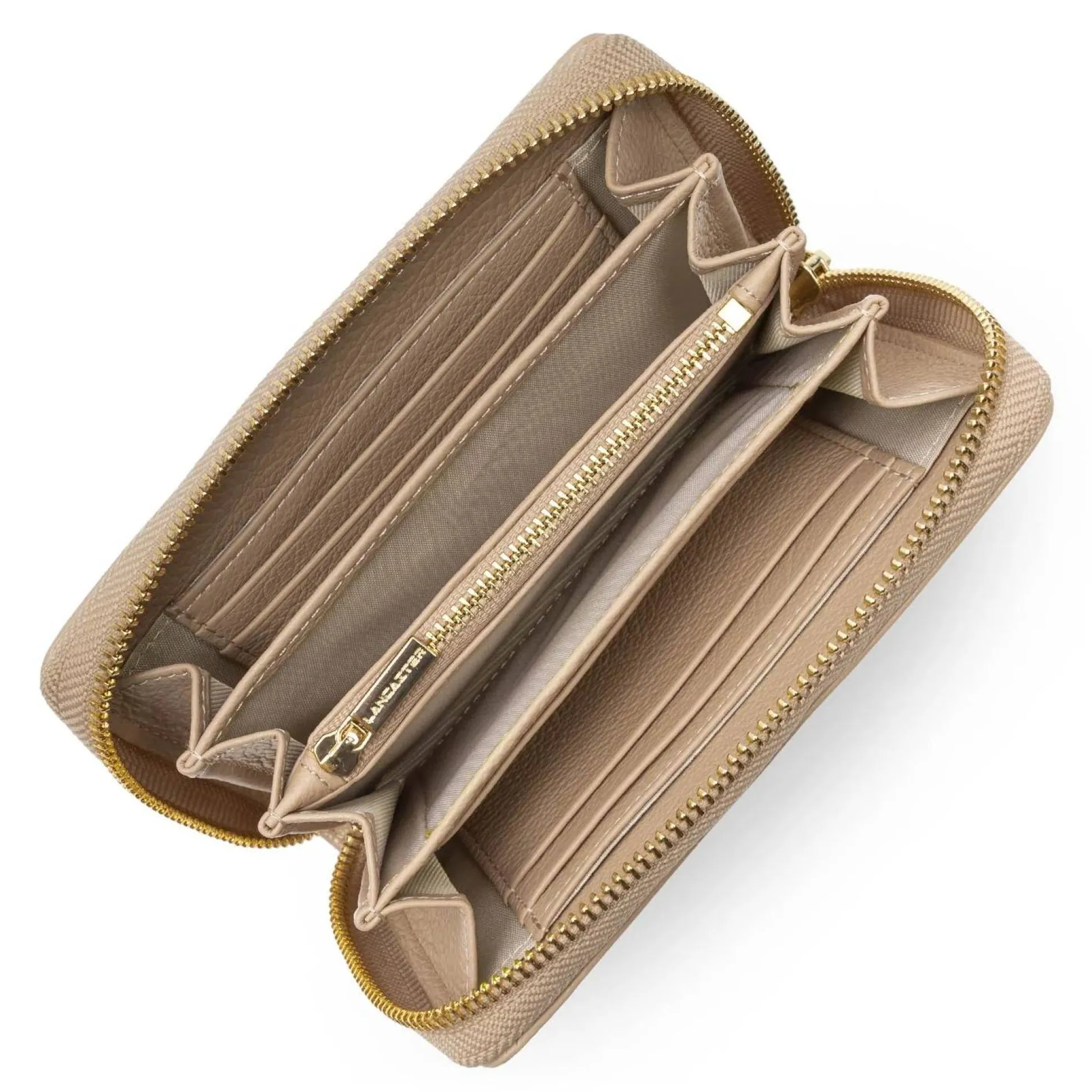 Lancaster Portefeuille zippe Dune en cuir*Femme Portefeuilles Femme