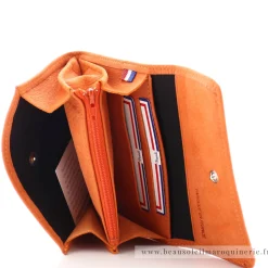 Frandi Porte-monnaie a rabat en cuir Nubuck*Femme Porte-Monnaie Femme
