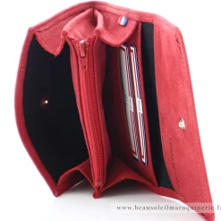 Frandi Porte-monnaie a rabat en cuir Nubuck*Femme Porte-Monnaie Femme