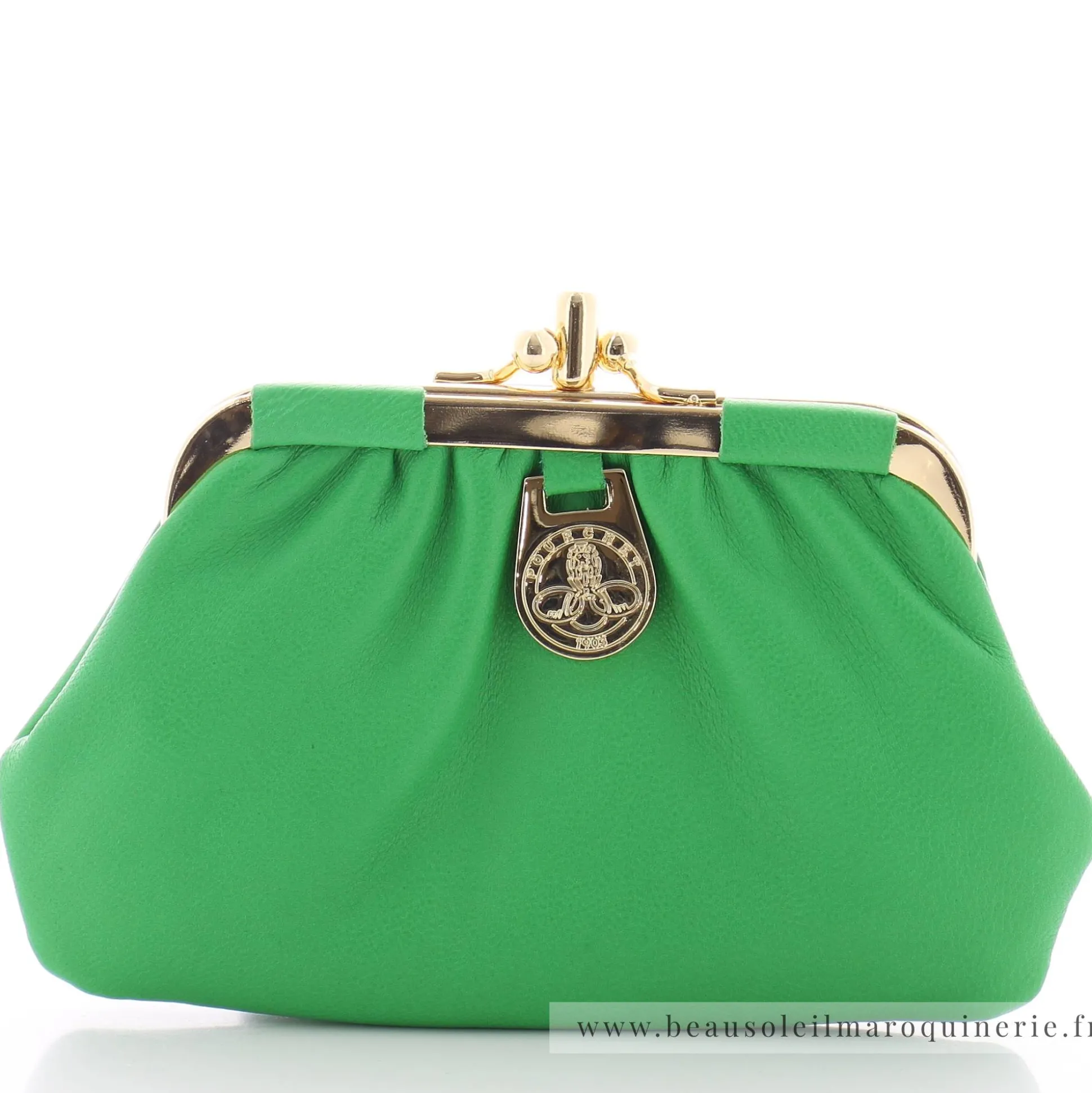 Pourchet Porte-monnaie bourse en cuir d'agneau*Femme Porte-Monnaie Femme