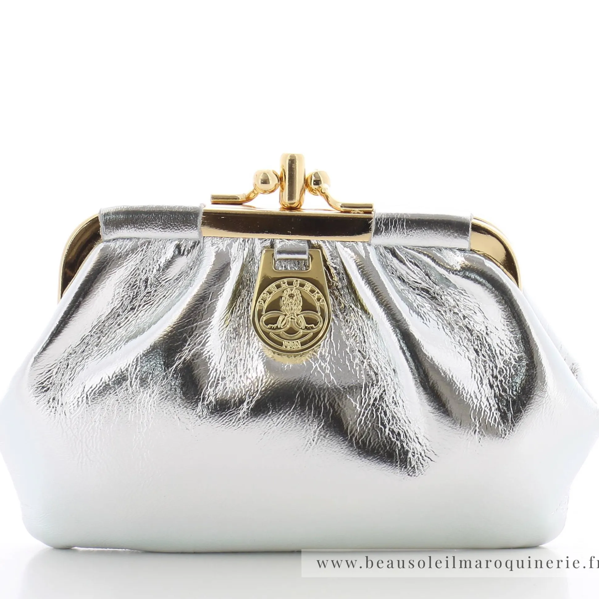 Pourchet Porte-monnaie bourse en cuir d'agneau*Femme Porte-Monnaie Femme