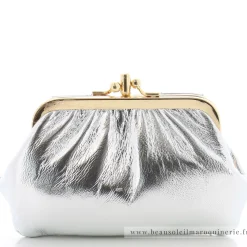 Pourchet Porte-monnaie bourse en cuir d'agneau*Femme Porte-Monnaie Femme
