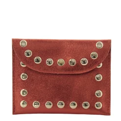 Marlon Firenze Porte-monnaie cuir metallise a clous*Femme Porte-Monnaie Femme