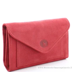 Frandi Porte-monnaie enveloppe en cuir Nubuck*Femme Porte-Monnaie Femme