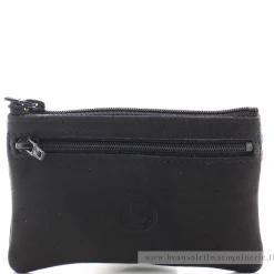Frandi Porte-monnaie plat en cuir Authentique zippe*Homme Porte-Monnaie Homme