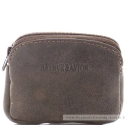 Arthur Aston Porte-monnaie zippe cuir vieilli Diego*Homme Porte-Monnaie Homme