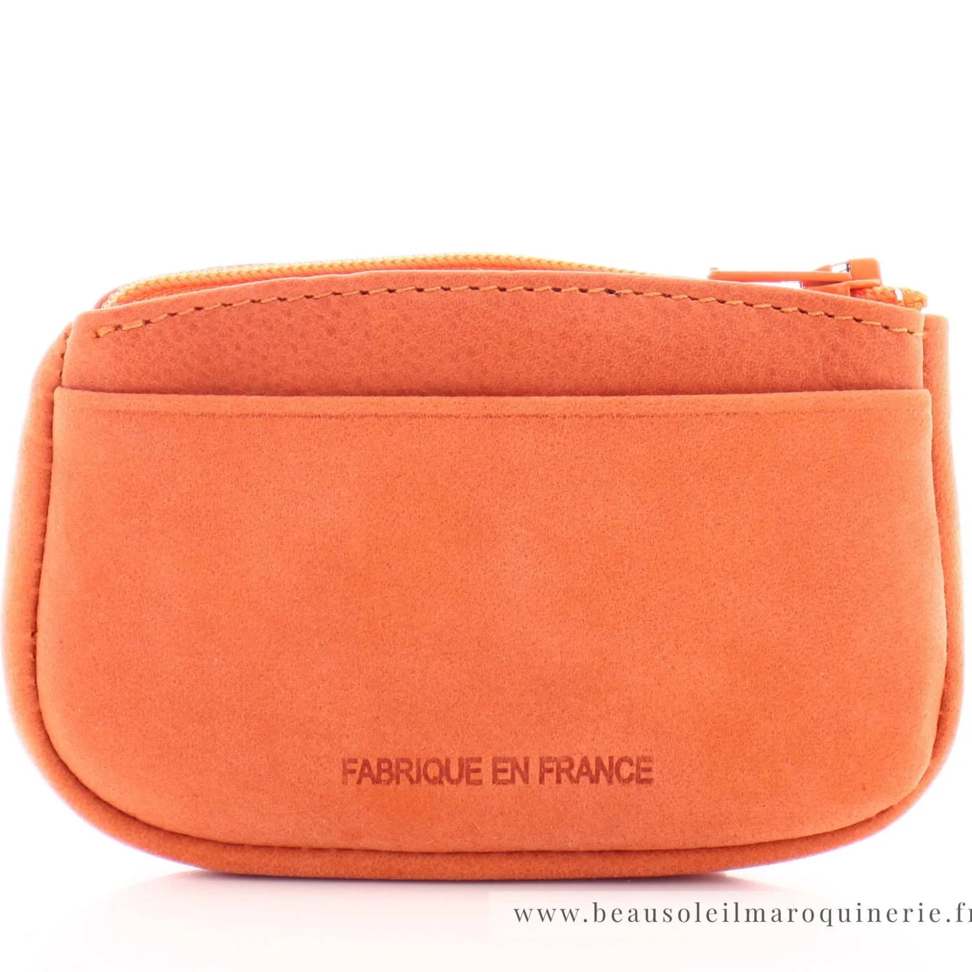 Frandi Porte-monnaie zippe en cuir Nubuck avec logo*Femme Porte-Monnaie Femme