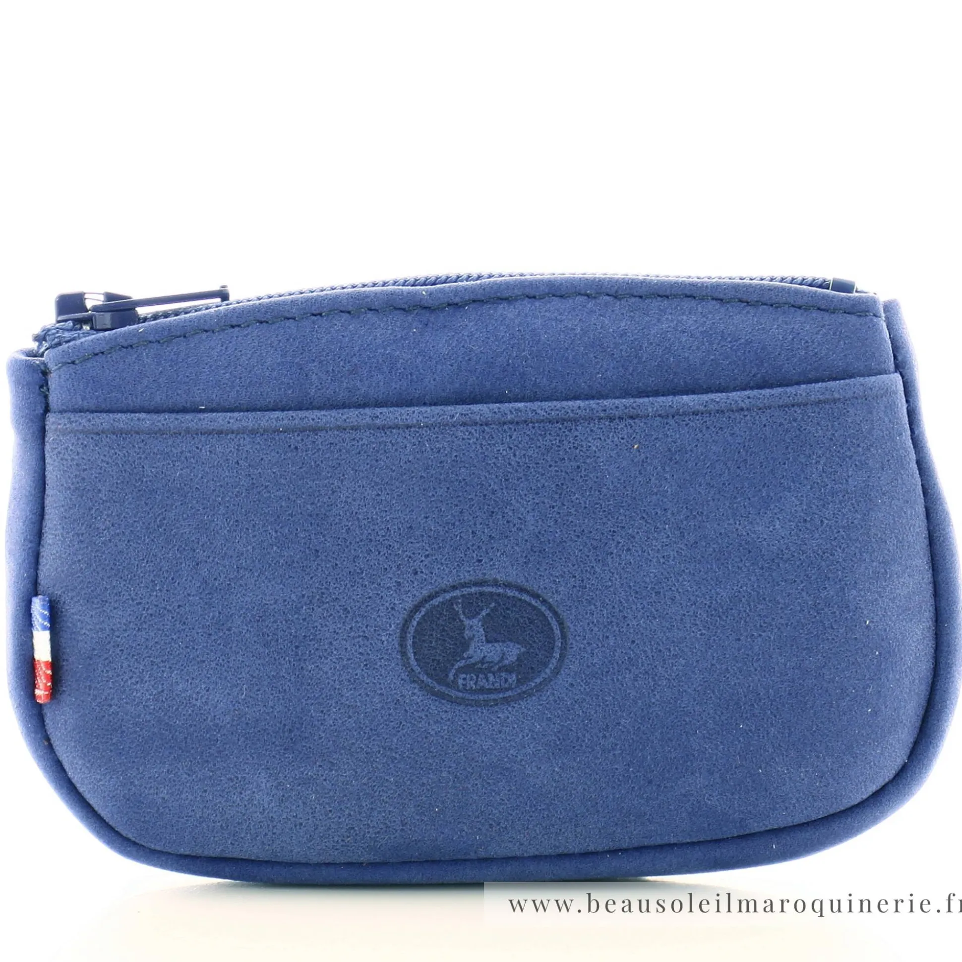 Frandi Porte-monnaie zippe en cuir Nubuck avec logo*Femme Porte-Monnaie Femme