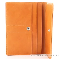 Arthur Aston Porte-papiers rabat cuir huile Isabel*Femme Porte-Cartes Femme