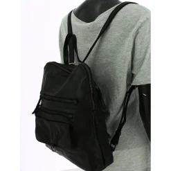 Gianni Conti Sac a dos femme zippe en cuir*Femme Sacs À Dos Femme