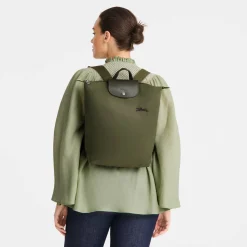 Longchamp Sac a dos M Le Pliage Green en toile*Femme Sacs À Dos Femme