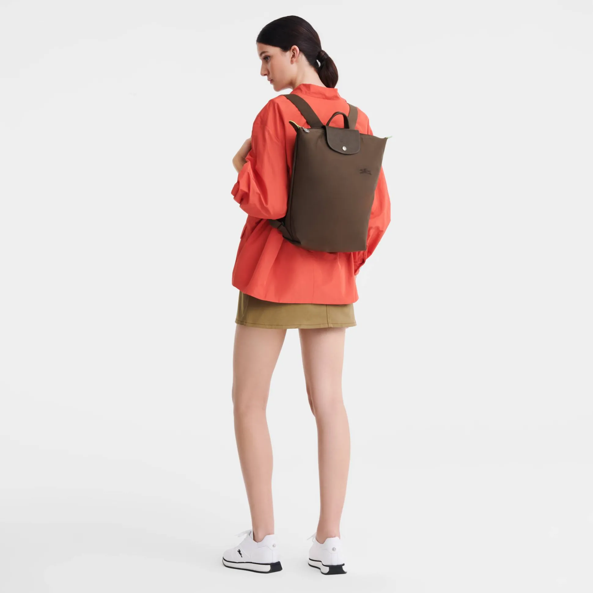 Longchamp Sac a dos M Le Pliage Green en toile*Femme Sacs À Dos Femme