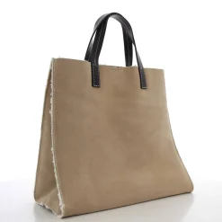 Marlon Firenze Sac a main cuir nubuck et fourrure*Femme Sacs À Main
