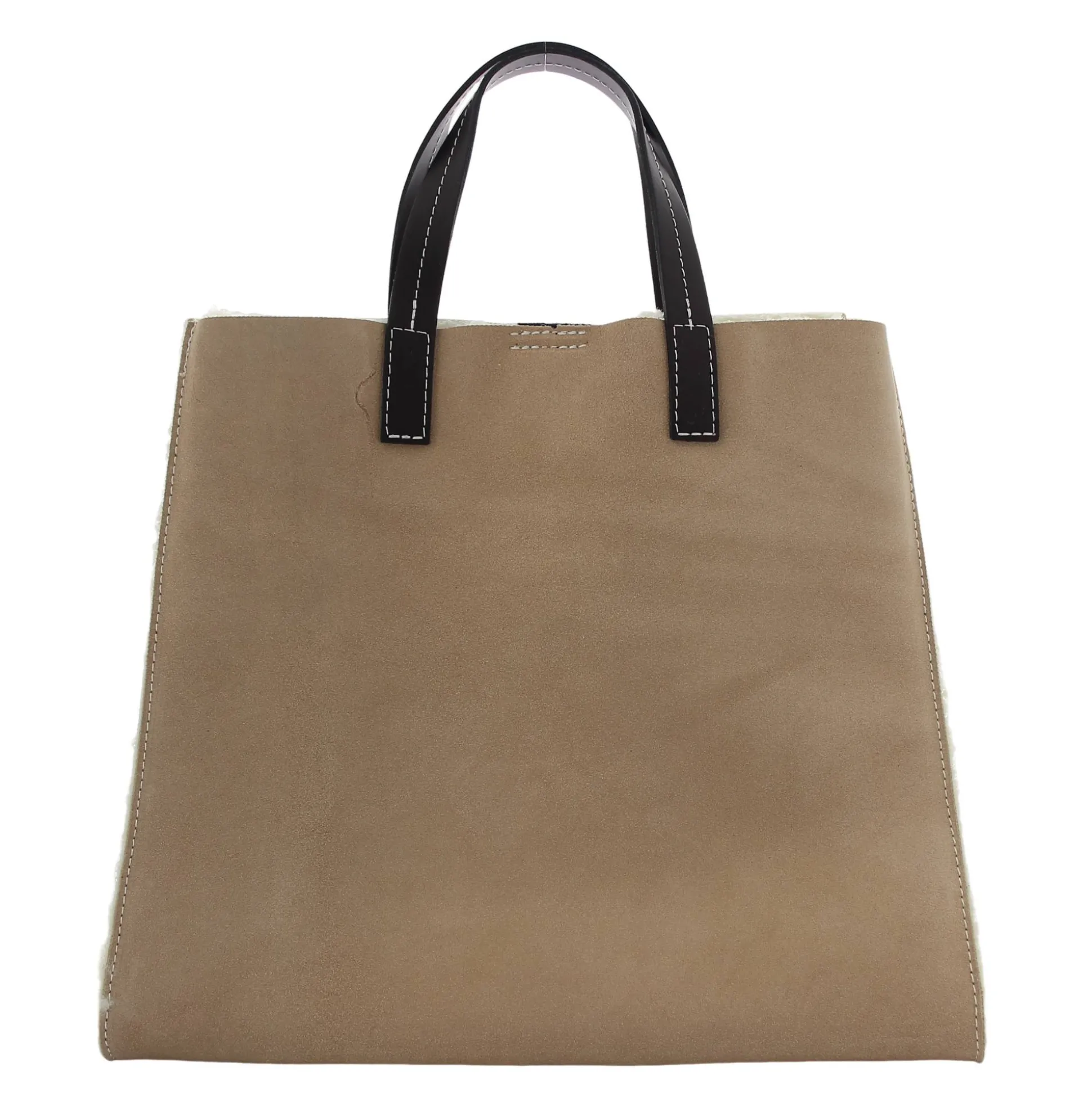 Marlon Firenze Sac a main cuir nubuck et fourrure*Femme Sacs À Main