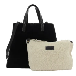 Marlon Firenze Sac a main cuir nubuck et fourrure*Femme Sacs À Main