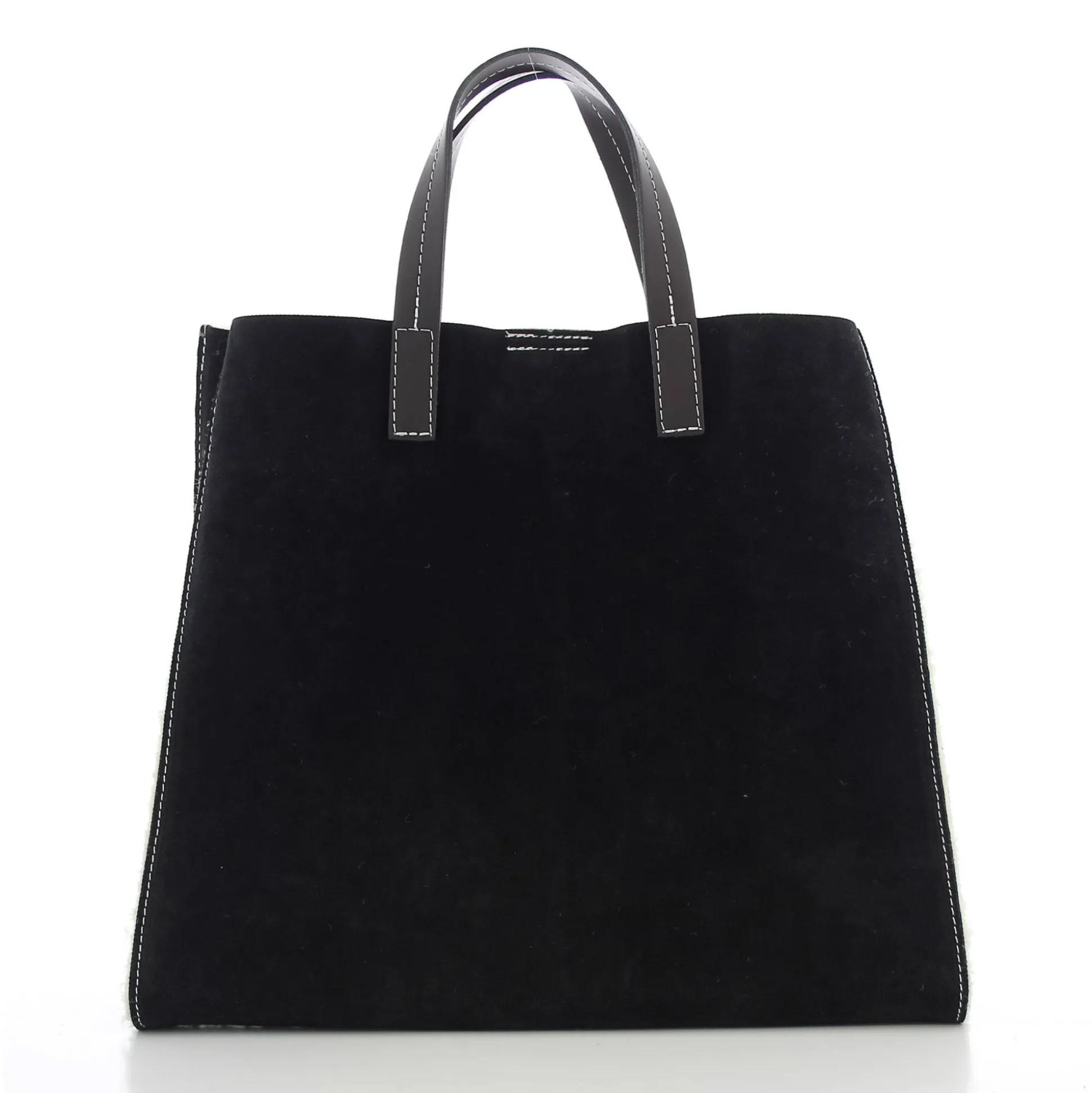 Marlon Firenze Sac a main cuir nubuck et fourrure*Femme Sacs À Main
